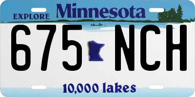 MN license plate 675NCH