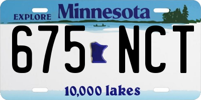 MN license plate 675NCT