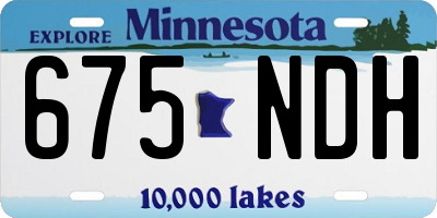 MN license plate 675NDH