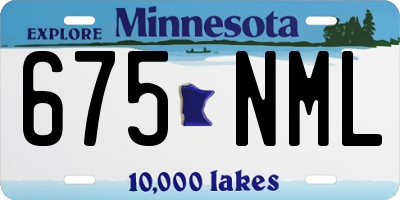 MN license plate 675NML