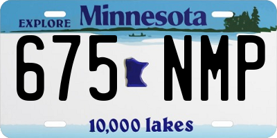 MN license plate 675NMP