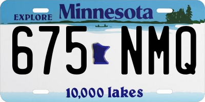 MN license plate 675NMQ