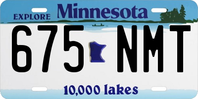 MN license plate 675NMT