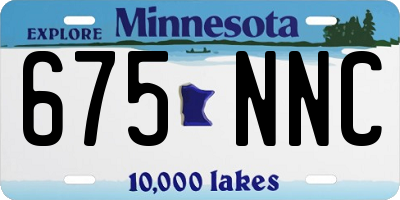 MN license plate 675NNC