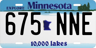MN license plate 675NNE