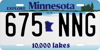 MN license plate 675NNG