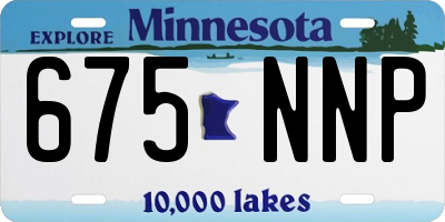 MN license plate 675NNP