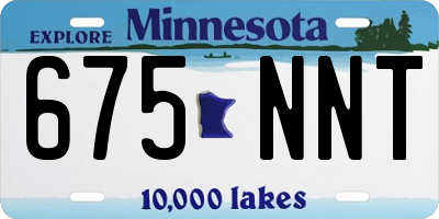MN license plate 675NNT