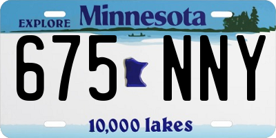 MN license plate 675NNY