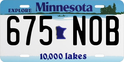 MN license plate 675NOB