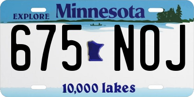 MN license plate 675NOJ
