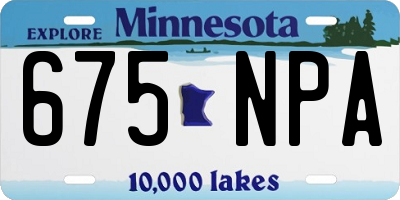 MN license plate 675NPA