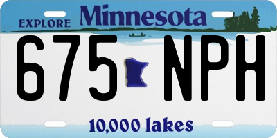 MN license plate 675NPH