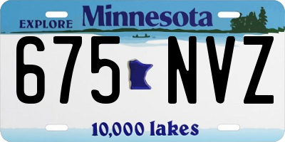 MN license plate 675NVZ