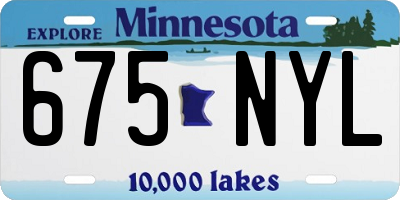 MN license plate 675NYL