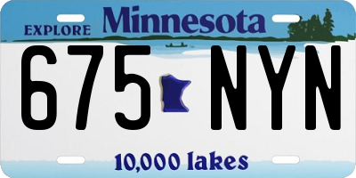 MN license plate 675NYN