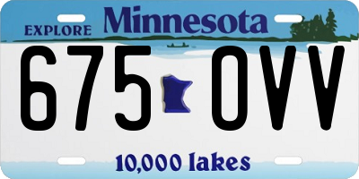 MN license plate 675OVV
