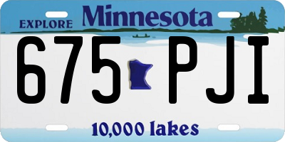 MN license plate 675PJI