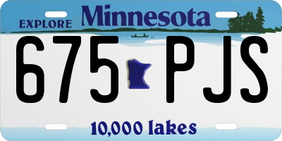MN license plate 675PJS