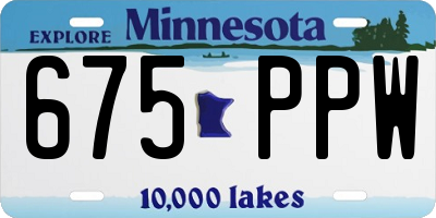MN license plate 675PPW