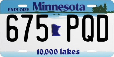 MN license plate 675PQD
