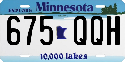 MN license plate 675QQH