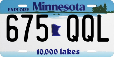 MN license plate 675QQL