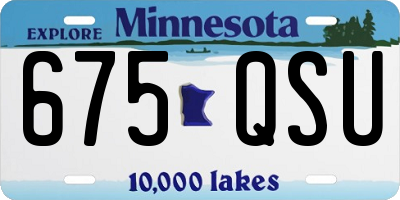 MN license plate 675QSU