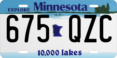 MN license plate 675QZC