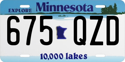 MN license plate 675QZD
