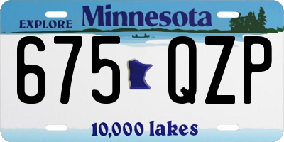 MN license plate 675QZP