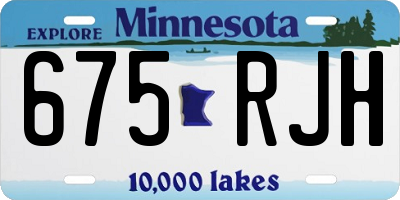 MN license plate 675RJH