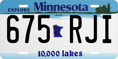 MN license plate 675RJI