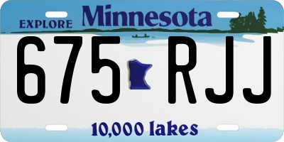 MN license plate 675RJJ