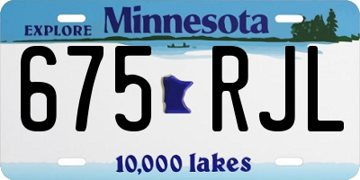 MN license plate 675RJL