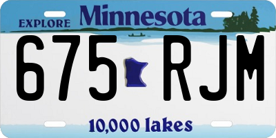 MN license plate 675RJM