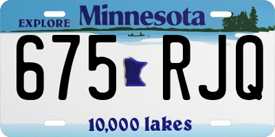 MN license plate 675RJQ