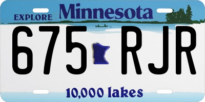 MN license plate 675RJR
