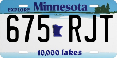 MN license plate 675RJT
