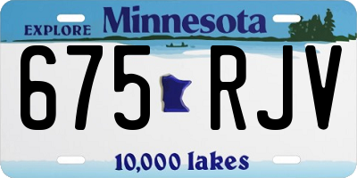 MN license plate 675RJV
