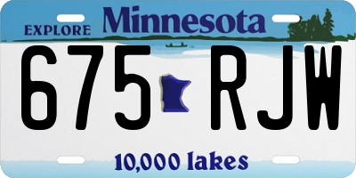 MN license plate 675RJW