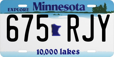 MN license plate 675RJY