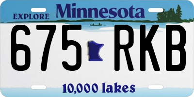 MN license plate 675RKB