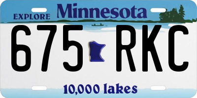 MN license plate 675RKC