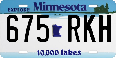 MN license plate 675RKH