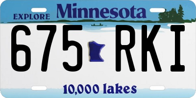 MN license plate 675RKI