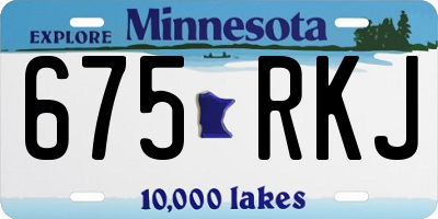 MN license plate 675RKJ