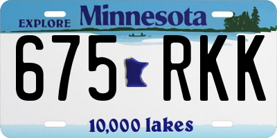 MN license plate 675RKK