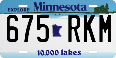 MN license plate 675RKM