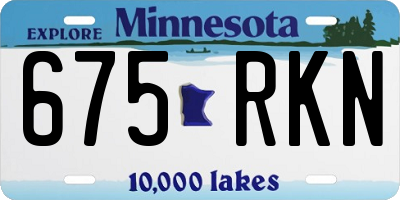 MN license plate 675RKN